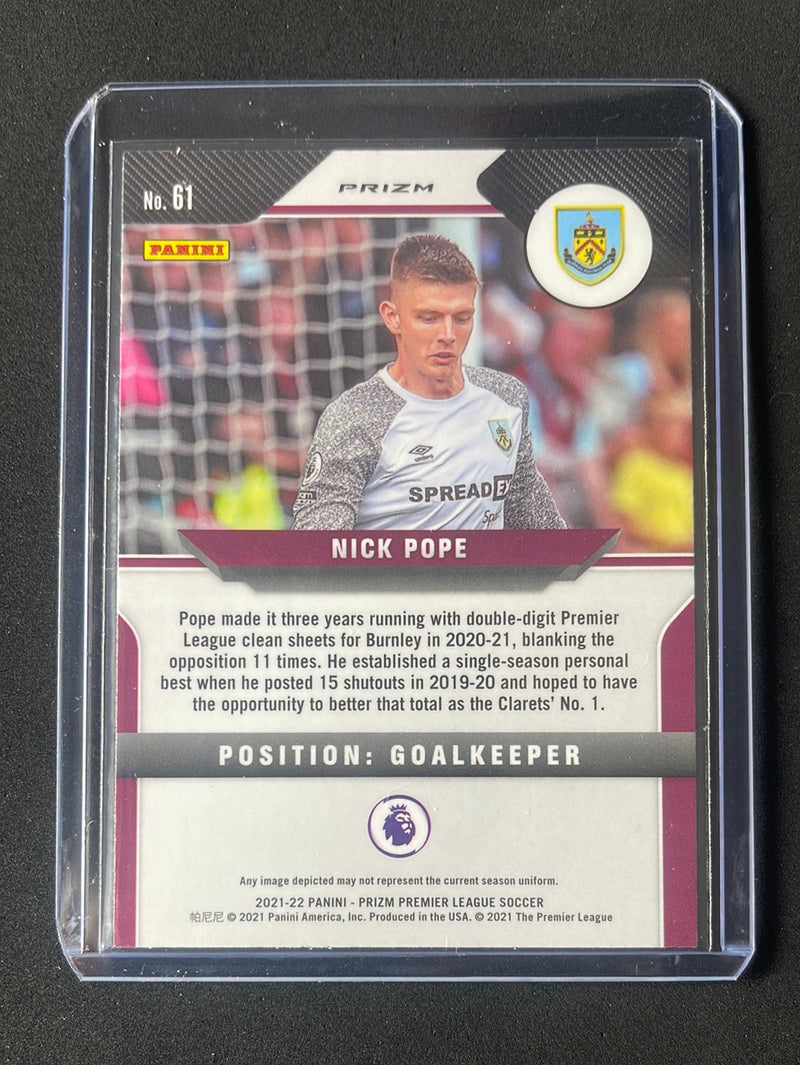 2021-22 Prizm Premier League Nick Pope Blue/Yellow/Green Choice Prizm