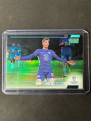 2021-22 Topps Stadium Club Chrome UEFA Champions League Kai Havertz Aqua/Green Electric Charge Refractor 156/199