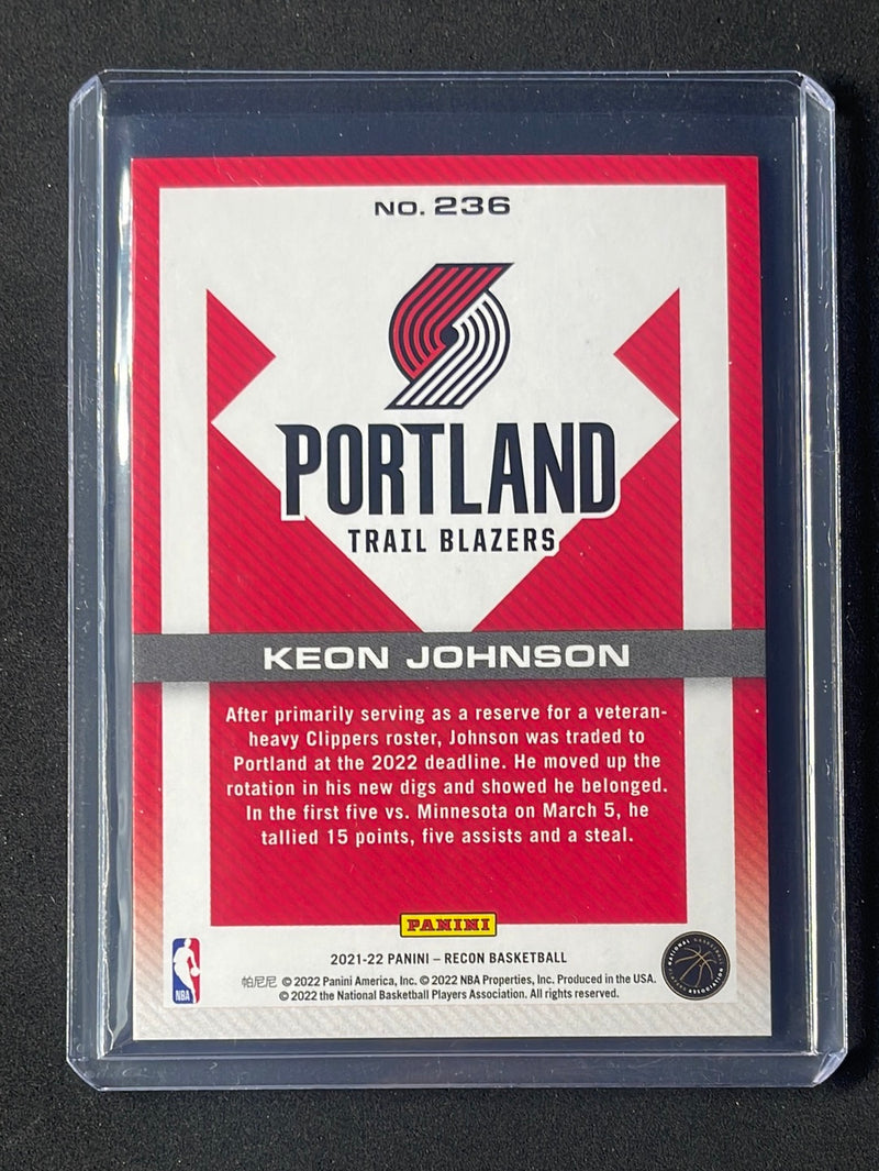 2021-22 Panini Recon Keon Johnson