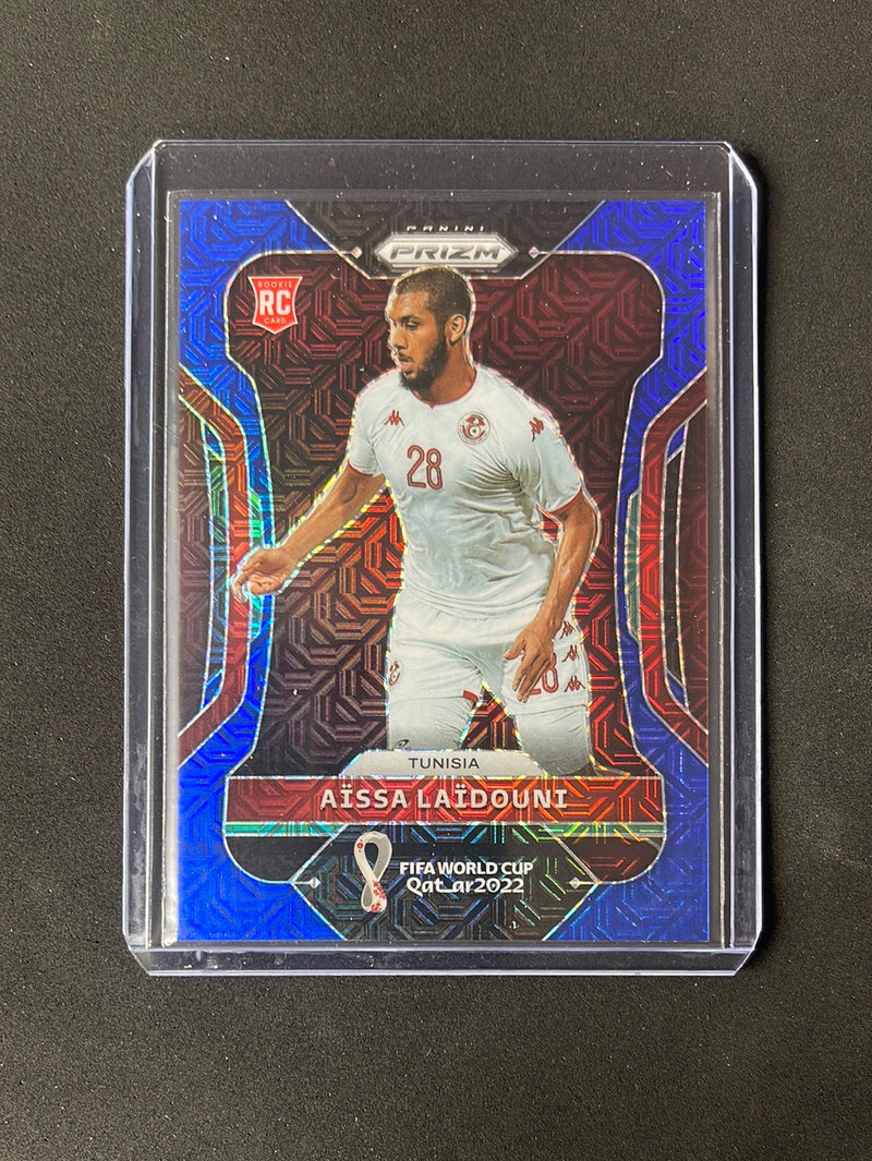 2022 Panini Prizm FIFA World Cup Qatar Aissa laidouni Blue Mojo Prizm 22/75