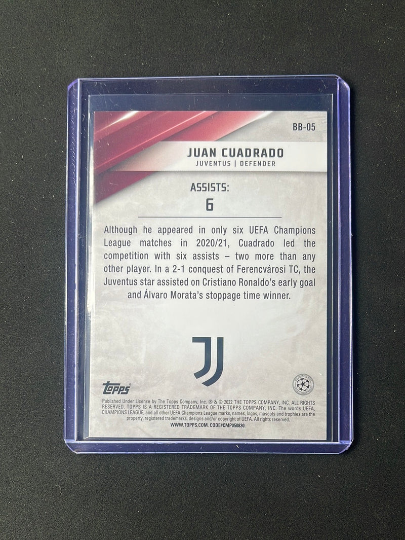 2021-22 Topps UEFA Champions League Juan Cuadrado Best Of The Best