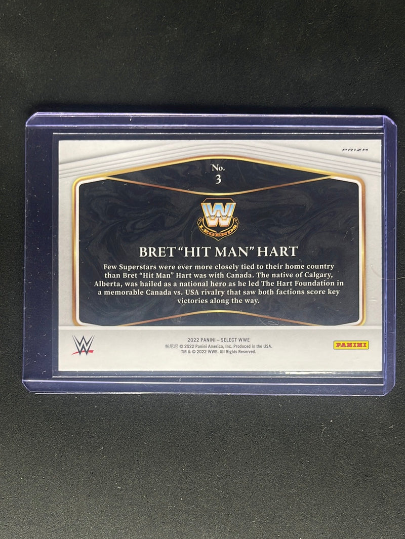 2022 Panini Select WWE Bret "HIT MAN" Hart Global Icons Flash