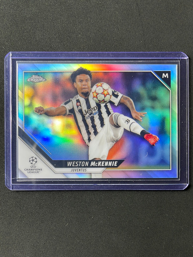 2021-22 Topps Chrome UEFA Champions League Weston McKennie Refractor