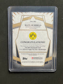 2021-22 Topps Tier One Bundesliga Mats Hummels The Wall Autographs Purple 13/50