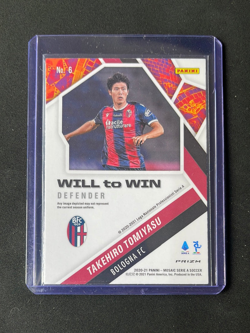 2020-21 Panini Mosaic Serie A Takehiro Tomiyasu Will To Win Mosaic