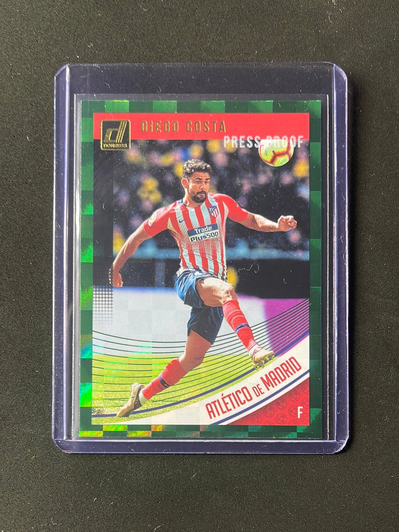 2018-19 Panini Donruss Diego Costa Press Proof Green