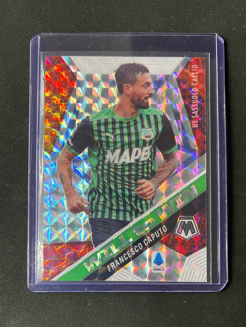 2020-21 Panini Mosaic Serie A Francesco Caputo Will To Win Mosaic