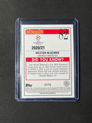 2020-21 Topps Merlin Chrome UEFA Champions League Weston McKennie Blue Shimmer 7/75