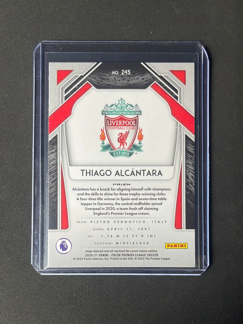 2020-21 Panini Prizm Premier League Thiago Alcantara Silver Prizm