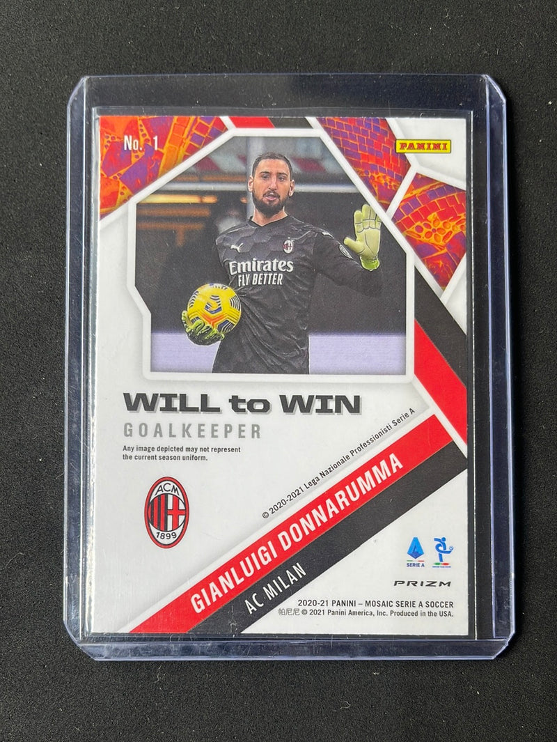 2020-21 Panini Mosaic Serie A Gianluigi Donnarumma Will To Win Mosaic