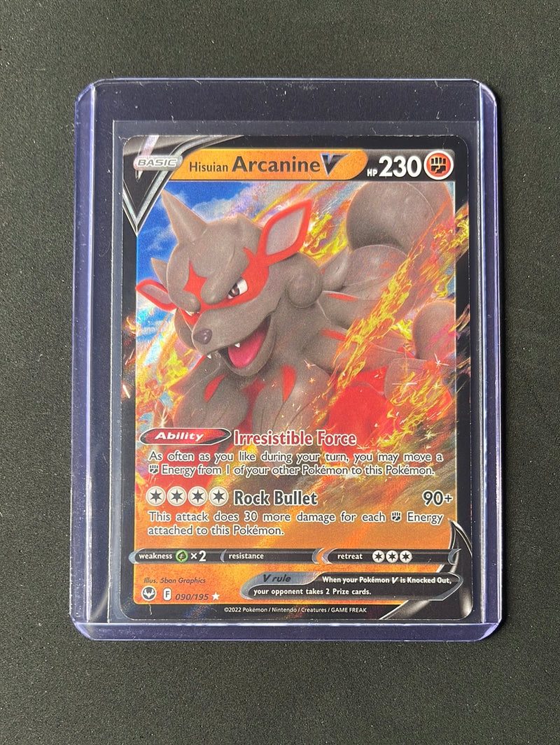 Pokemon TCG Silver Tempest Hisuian Arcanine V 90/195