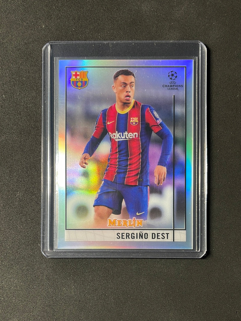 2020-21 Topps Merlin Chrome UEFA Champions League Sergino Dest Refractor