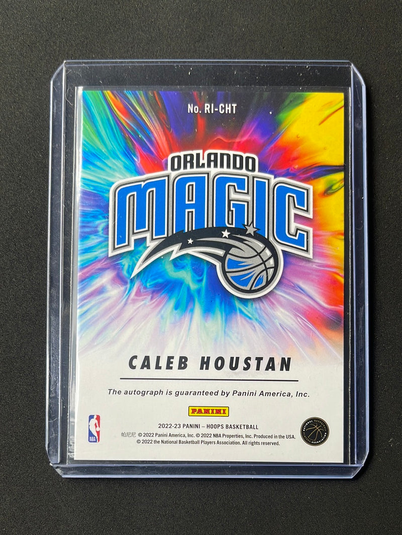 2022-23 NBA Hoops Caleb Houstan Rookie Ink Hyper Gold