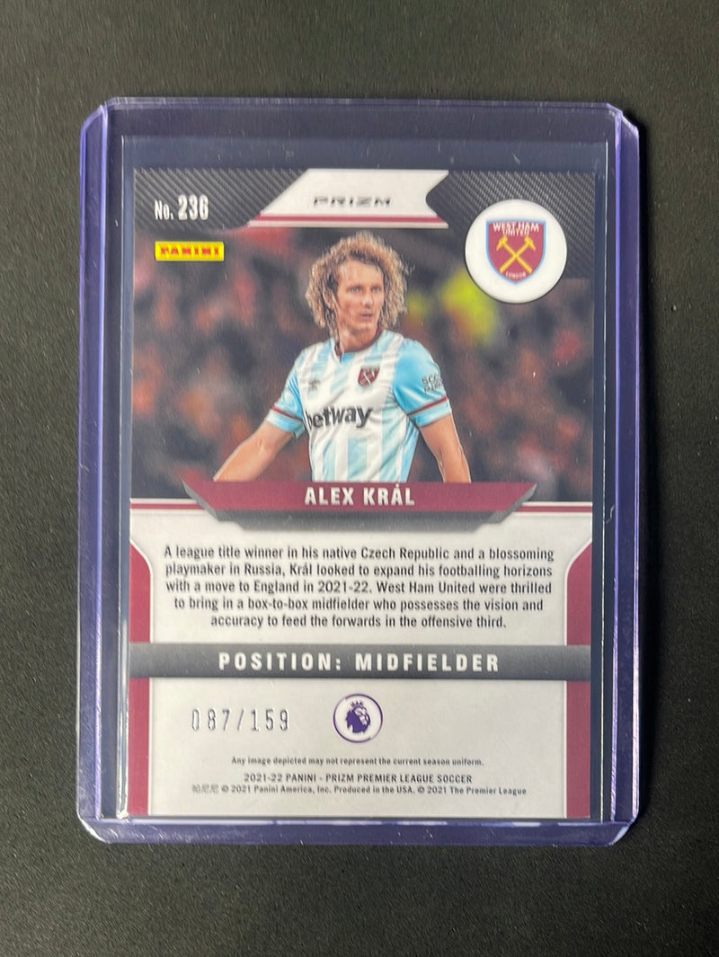 2021-22 Panini Prizm Premier League Alex Kral Red Mojo 87/159