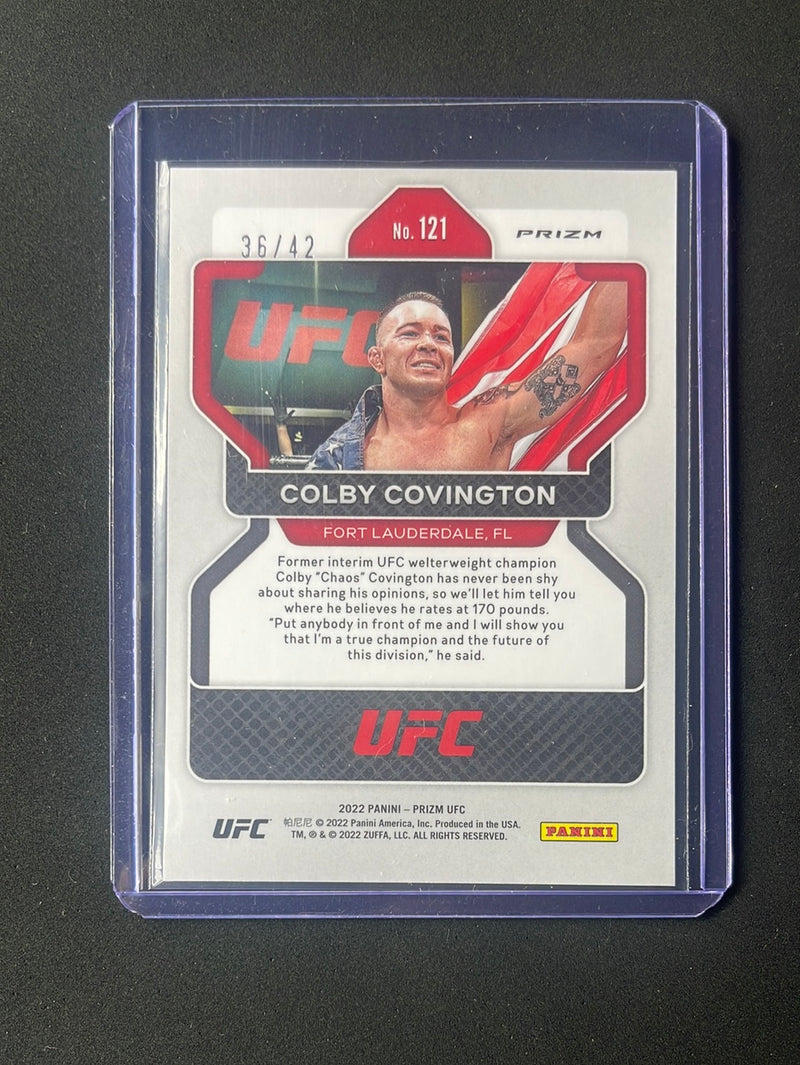 2022 Panini Prizm UFC Colby Covington Pink Pulsar 36/42