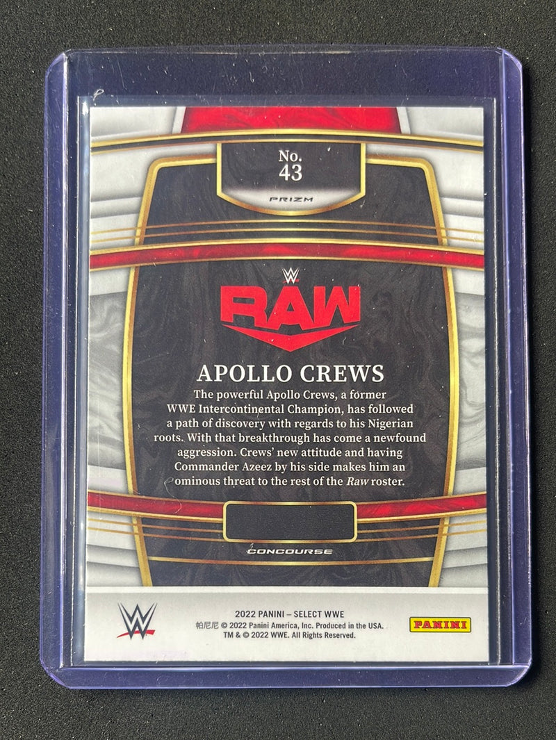 2022 Panini Select WWE Apollo Crews Concourse Silver Prizm