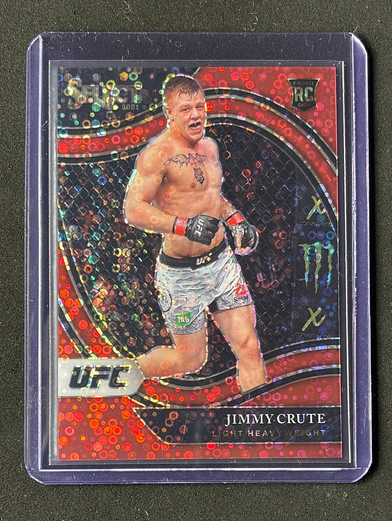 2021 Panini Select UFC Jimmy Crute Octagonside Disco Red Prizm 106/199