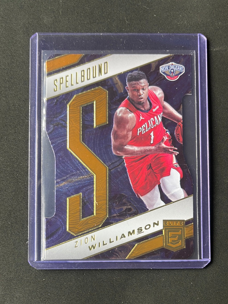 2021-22 Donruss Elite Zion Williamson Spellbound "S" Orange Die-Cut