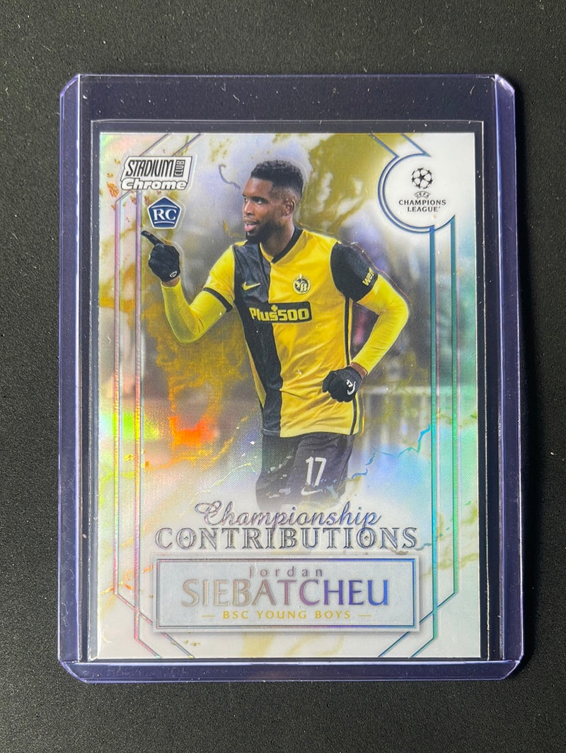 2021-22 Topps Stadium Club Chrome UEFA Champions League Jordan Siebatcheu Championship Contributions