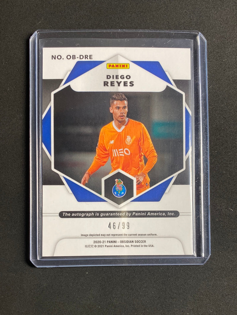 2020-21 Panini Obsidian Diego Reyes Obsidian Autograph 46/99