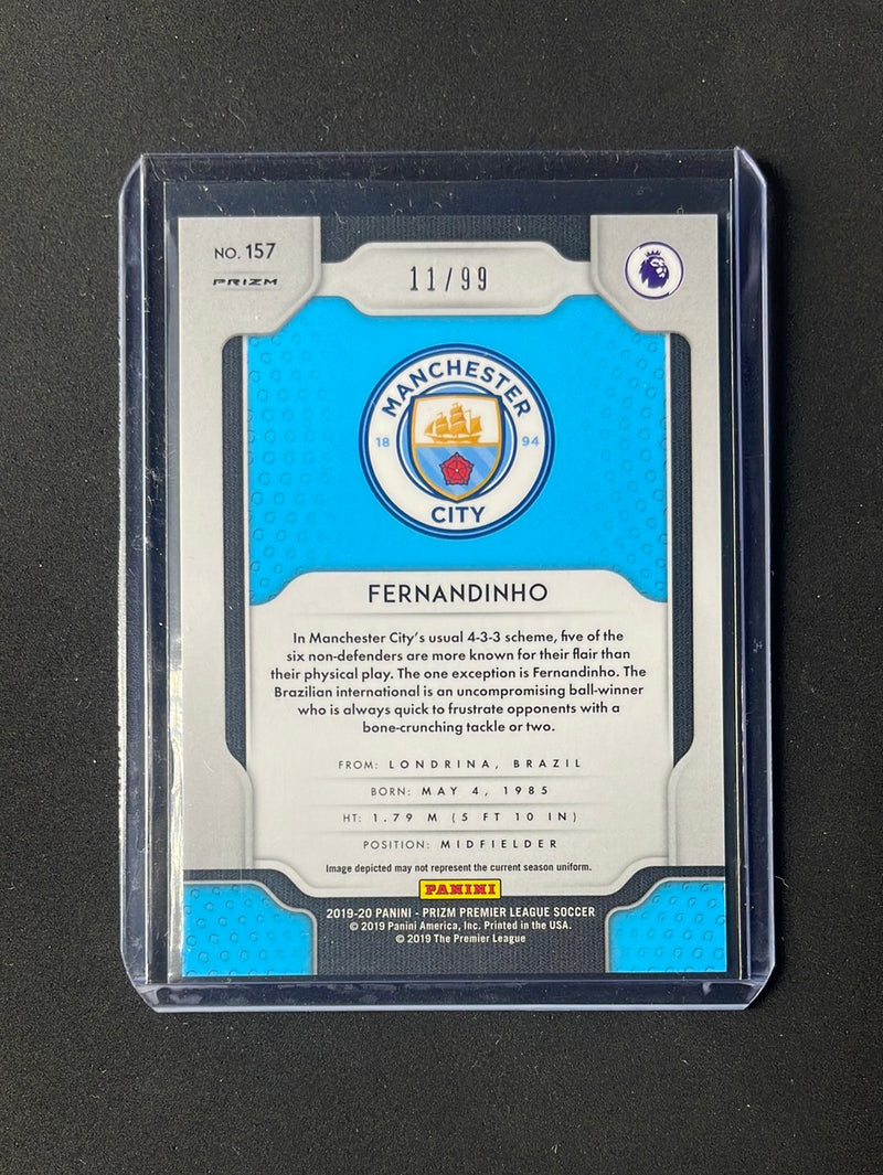 2019-20 Panini Prizm Premier League Fernandinho Purple Prizm 11/99