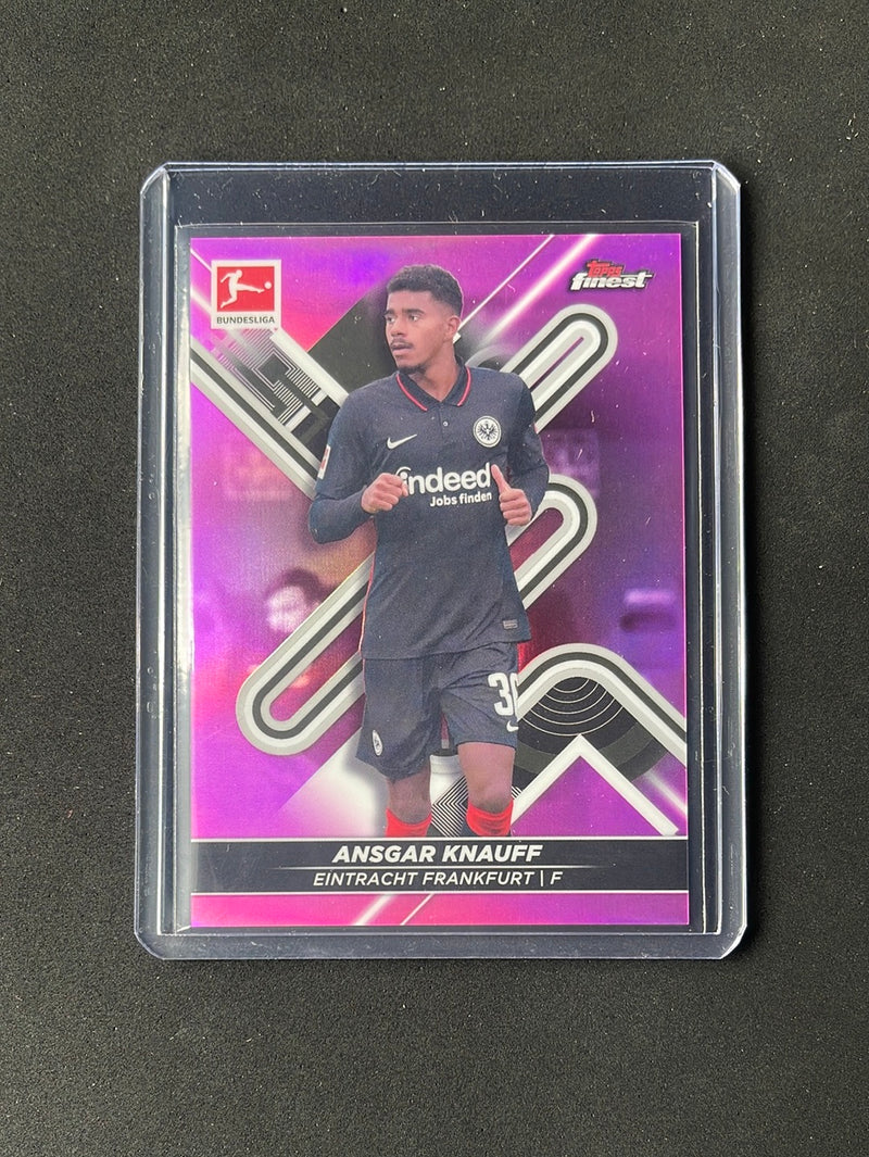 2021-22 Topps Finest Bundesliga Ansgar Knauff Pink Refractor 157/300