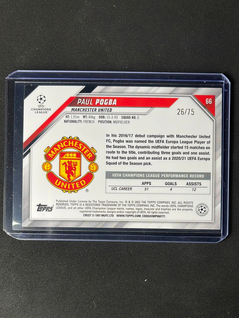 2021-22 Topps UEFA Champions League Paul Pogba Silver 26/75