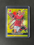 2021-22 Topps Finest Bundesliga Maximilian Eggestein Yellow Wave Refractor 149/350