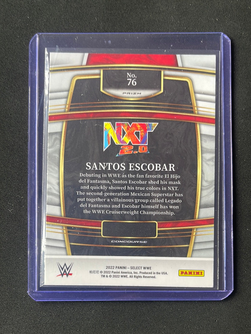 2022 Panini Select WWE Santos Escobar Concourse Silver