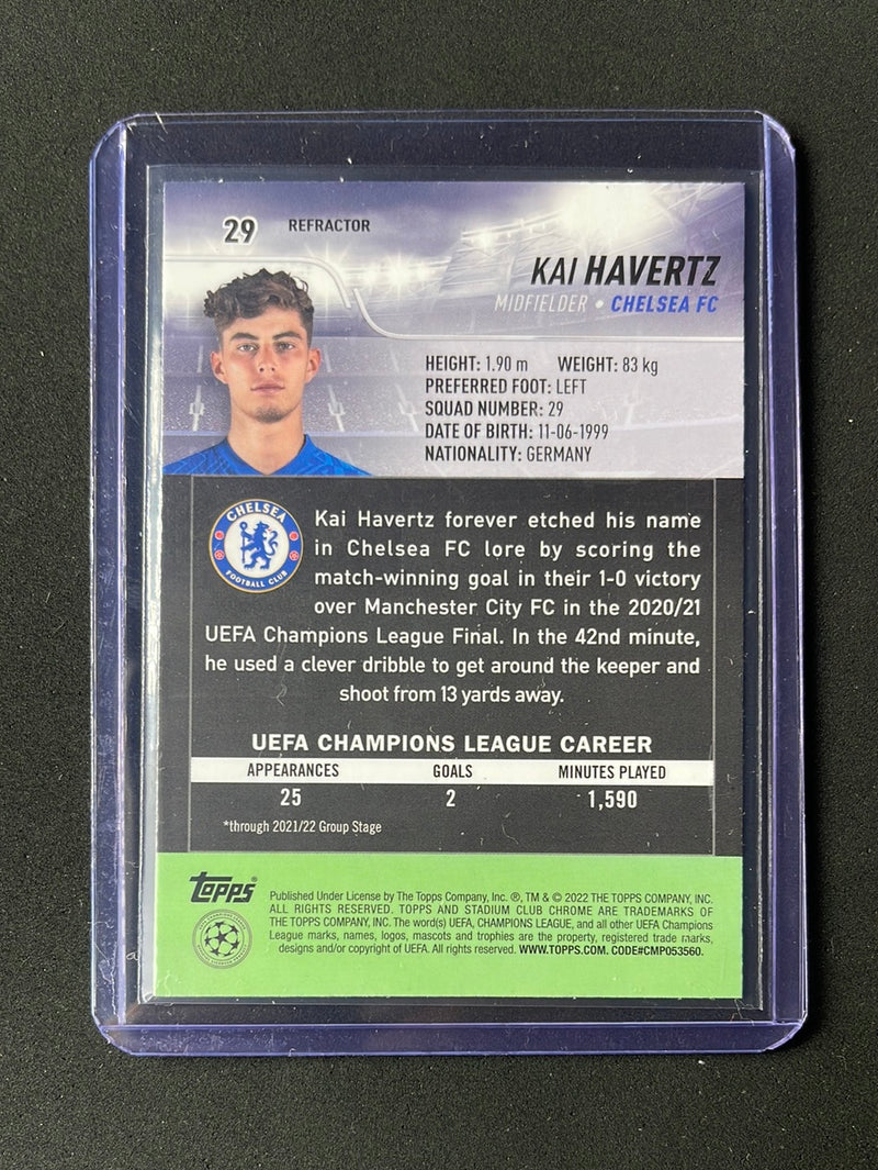 2021-22 Topps Stadium Club Chrome UEFA Champions League Kai Havertz Refractor