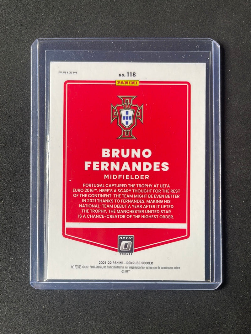 2021-22 Panini Donruss Road To Qatar Bruno Fernandes Optic Silver