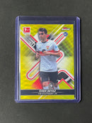 2021-22 Topps Finest Bundesliga Omer Beyaz Yellow Wave Refractor 151/350