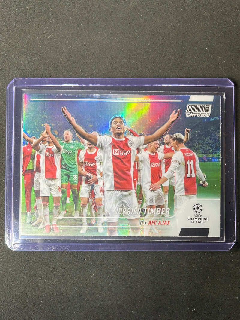 2021-22 Topps Stadium Club Chrome UEFA Champions League Jurrien Timber Refractor