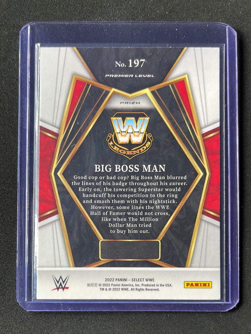 2022 Panini Select WWE Big Boss Man Premier Level Silver Prizm
