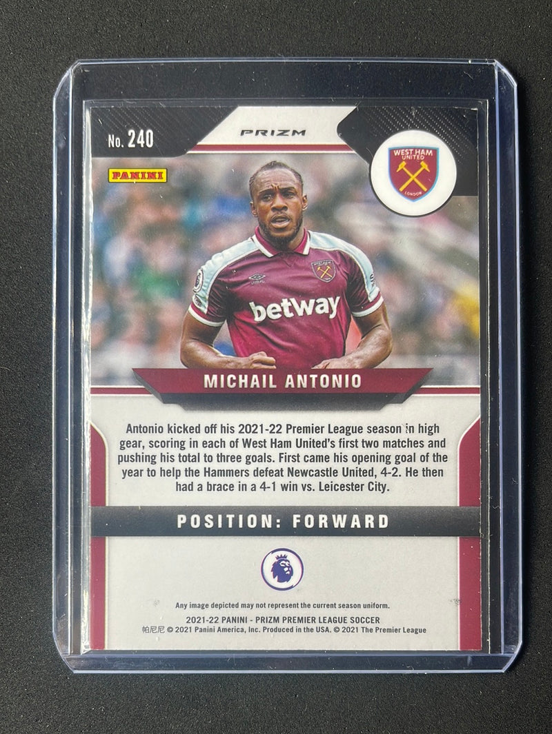 2021-22 Prizm Premier League Michail Antonio Tiger Stripe Prizm