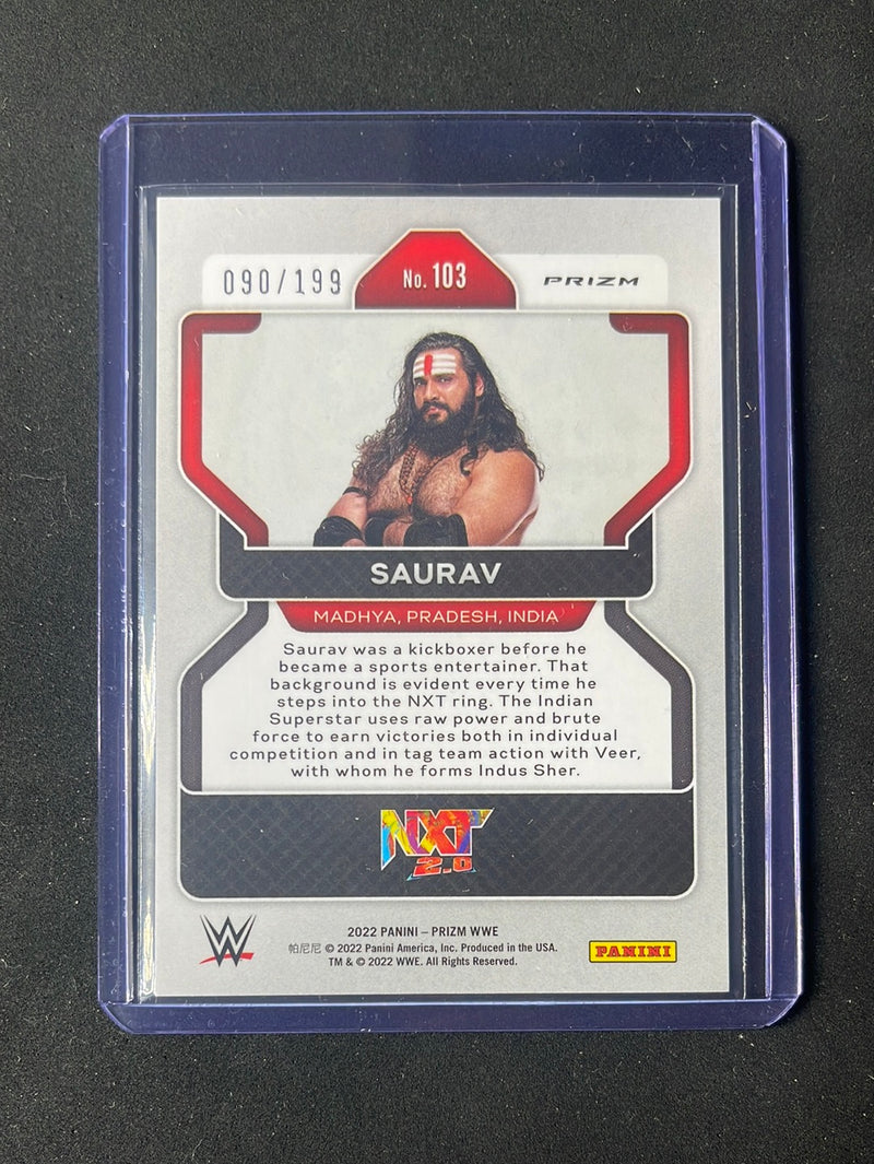 2022 Prizm WWE Saurav Blue Prizm 90/199