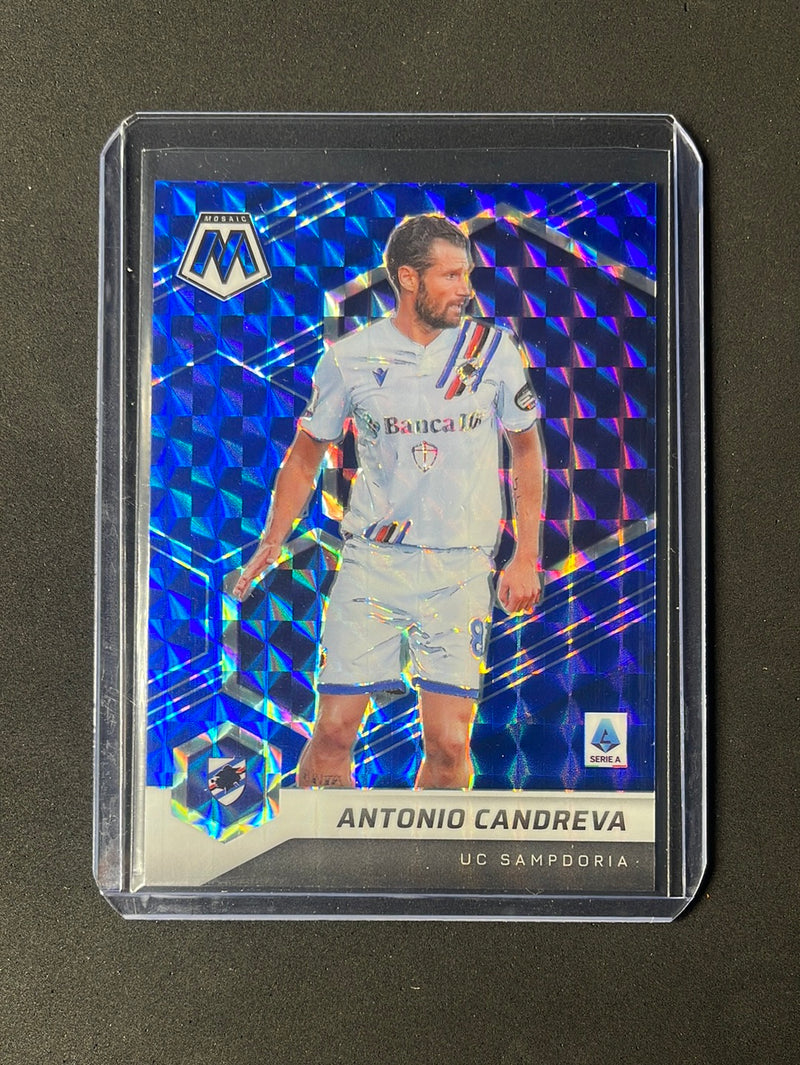 2021-22 Panini Mosaic Serie A Antonio Candreva Blue Mosaic 96/99