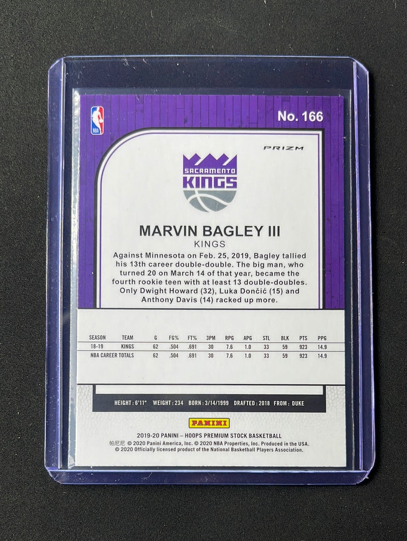 2019-20 Hoops Premium Marvin Bagley III Silver