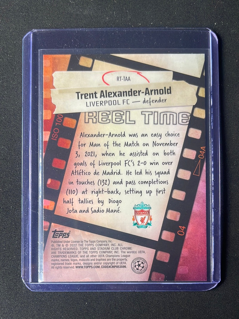 2021-22 Topps Stadium Club Chrome UEFA Champions League Trent Alexander-Arnold Reel Time