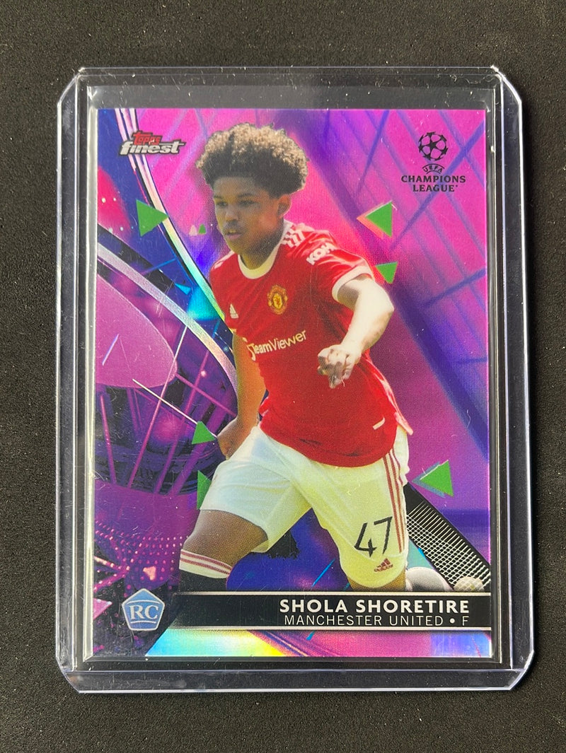 2021-22 Topps Finest UEFA Champions League Soccer Shola Shoretire Purple/Pink Vaporwave 102/125