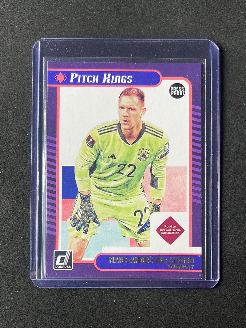 2021-22 Panini Donruss Road To Qatar Marc-Andre Ter Stegen Pitch Kings Press Proof