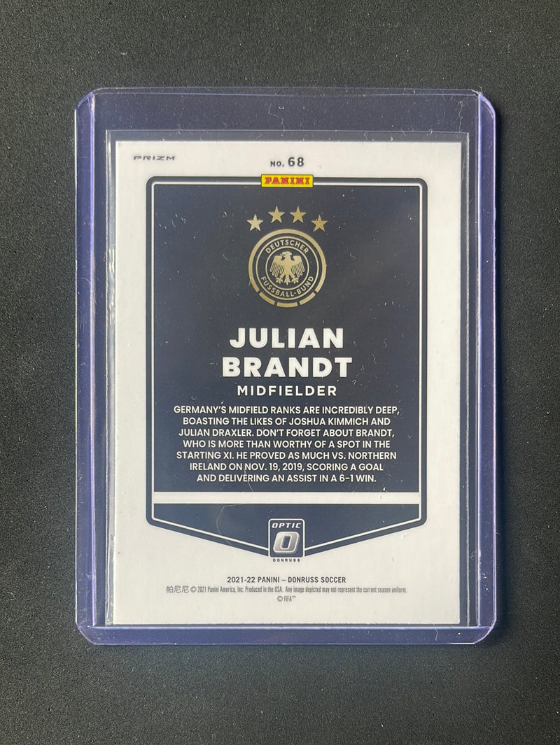 2021-22 Panini Donruss Road To Qatar Julian Brandt Green Velocity