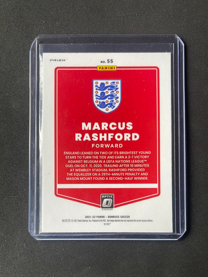 2021-22 Panini Donruss Road To Qatar Marcus Rashford Optic Silver