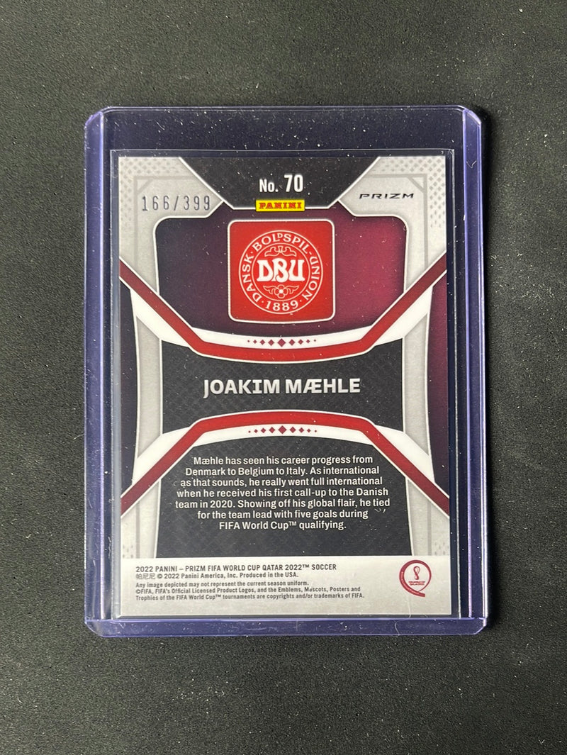 2022 Panini Prizm FIFA World Cup Qatar Joakim Maehle Red Prizm 166/399