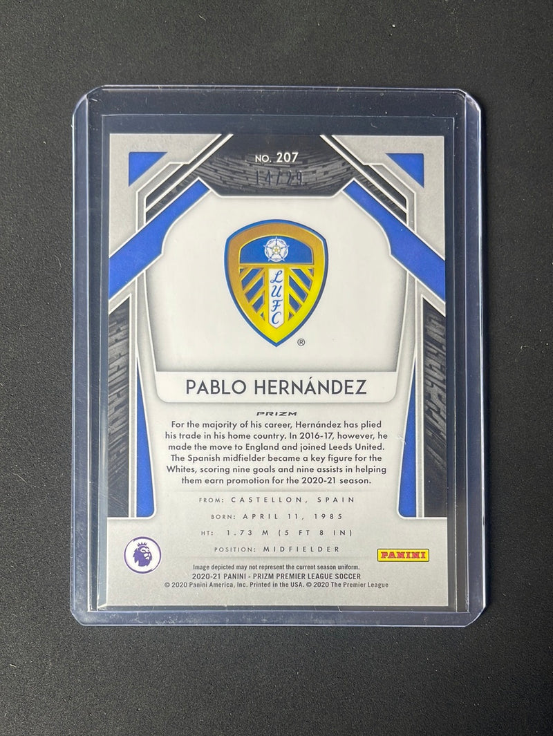 2020-21 Panini Prizm Premier League Pablo Hernandez Red Choice Prizm 14/29