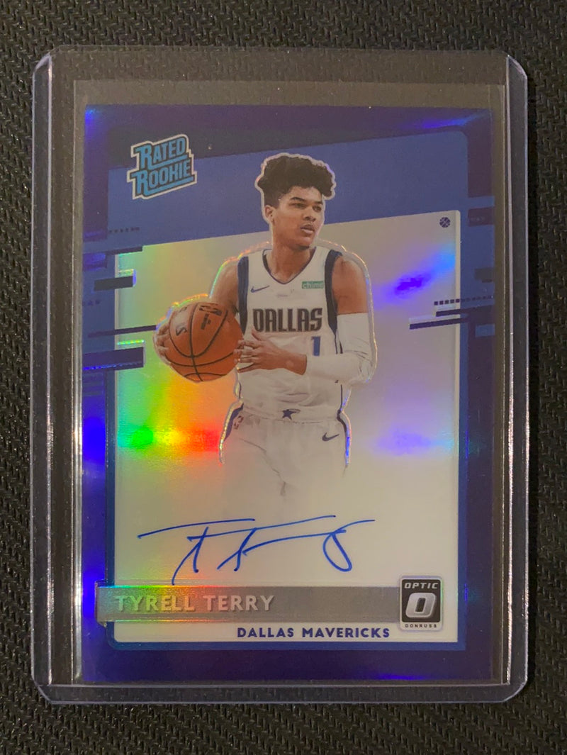 2020-21 Panini NBA Donruss Optic Tyrell Terry Rated Rookie Purple Autograph