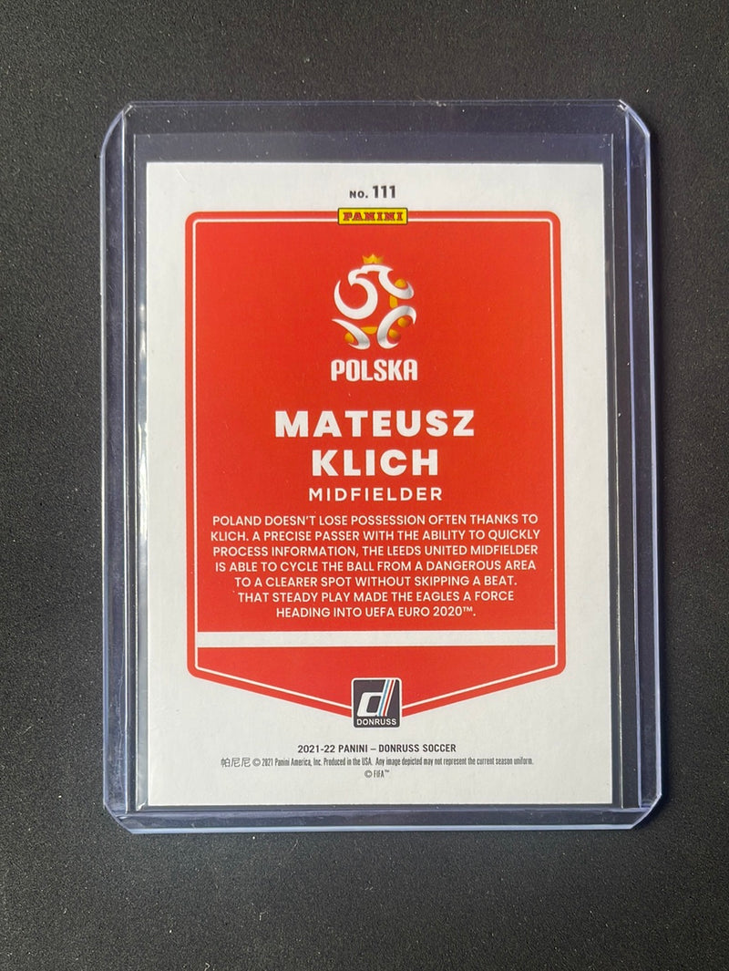 2021-22 Panini Donruss Road To Qatar Mateusz Klich Press Proof Gold 276/349