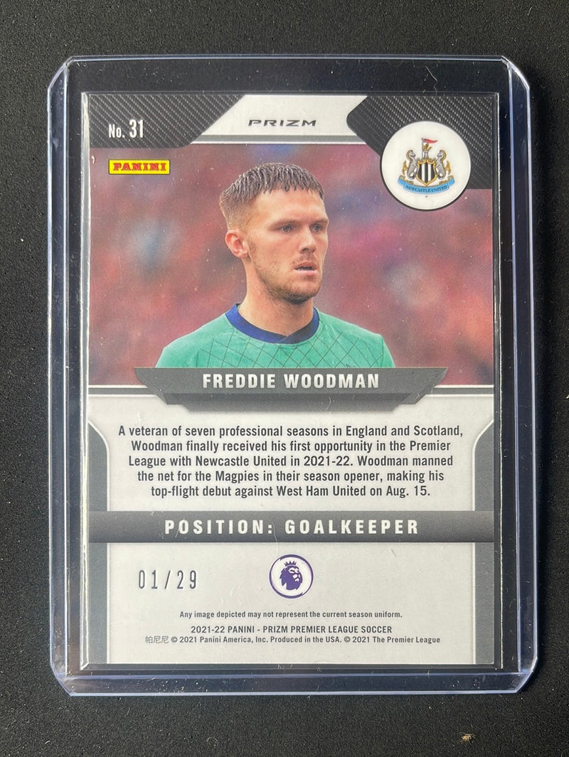 2021-22 Prizm Premier League Freddie Woodman Red Choice Prizm 1/29