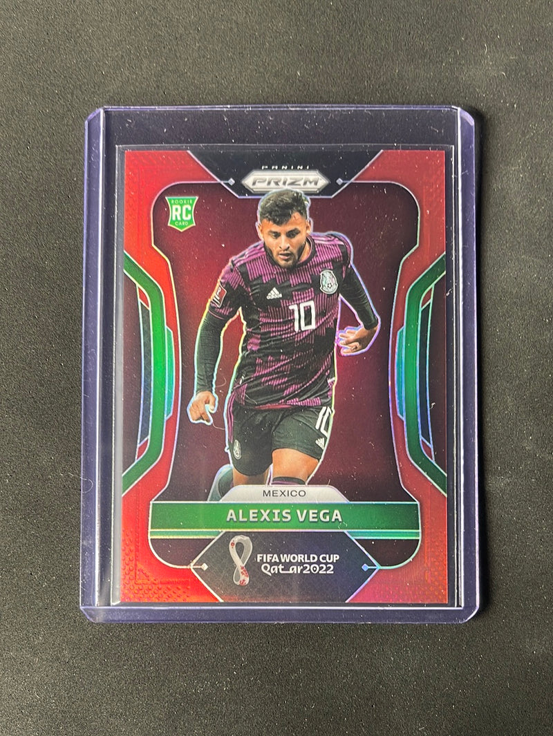 2022 Panini Prizm FIFA World Cup Qatar Alexis Vega Red Prizm 389/399