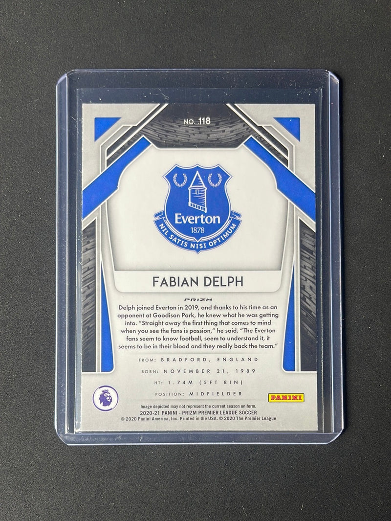 2020-21 Panini Prizm Premier League Fabian Delph Pink Wave Prizm